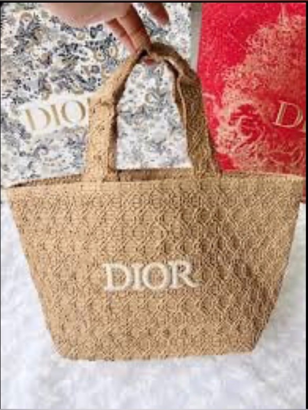Dior Beauty Raffia Small Tote Bag GWP/Novelty